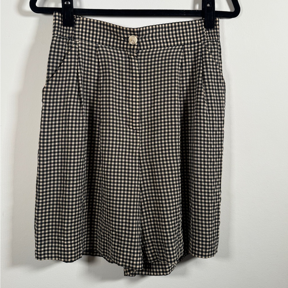 Vintage Black and White Checkered Shorts